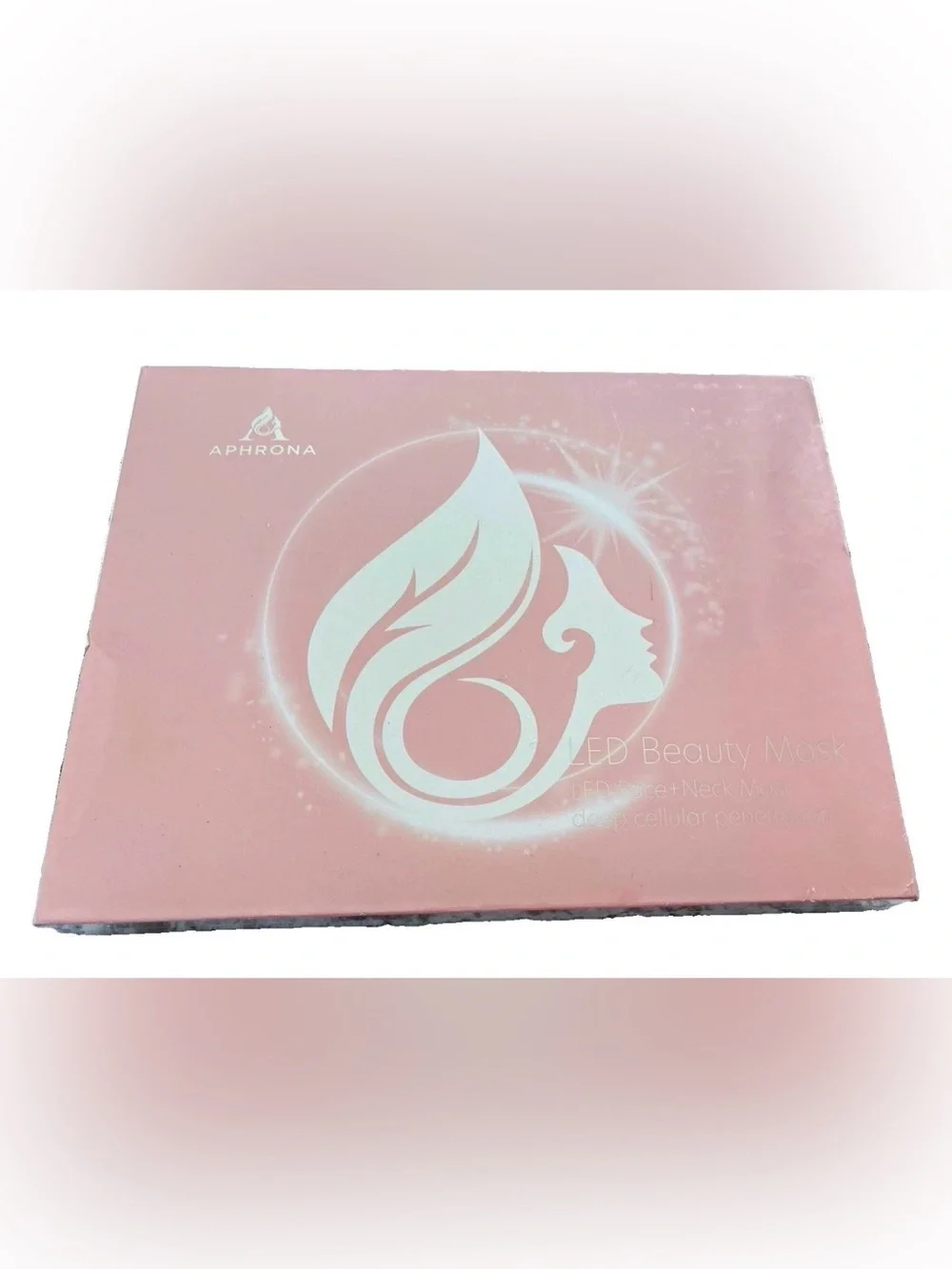 APHRONA Pink LED Light Therapy Mask, Face & Neck Beauty Skincare Treatment